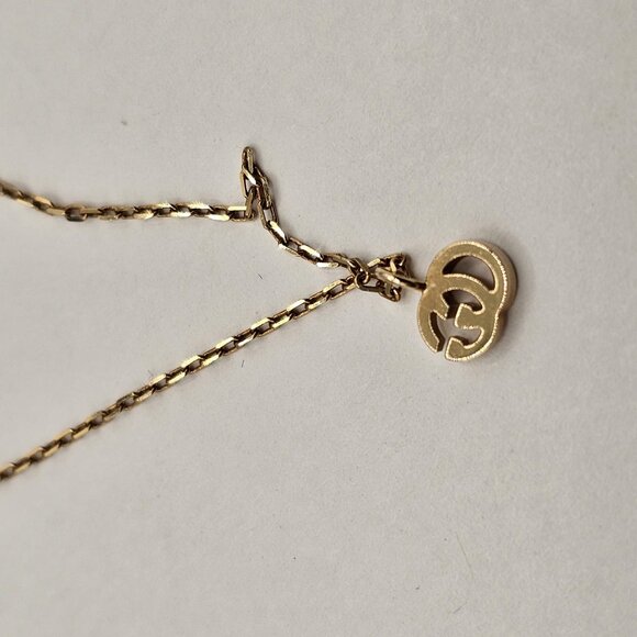 Gucci Running GG 18K Yellow Gold & Blue Topaz Necklace - Picture 5 of 11